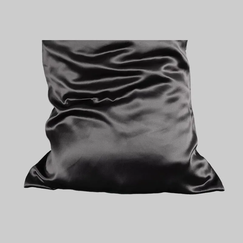 100% mulberry silk pillowcase 19 momme - Charcoal - Dropshipping