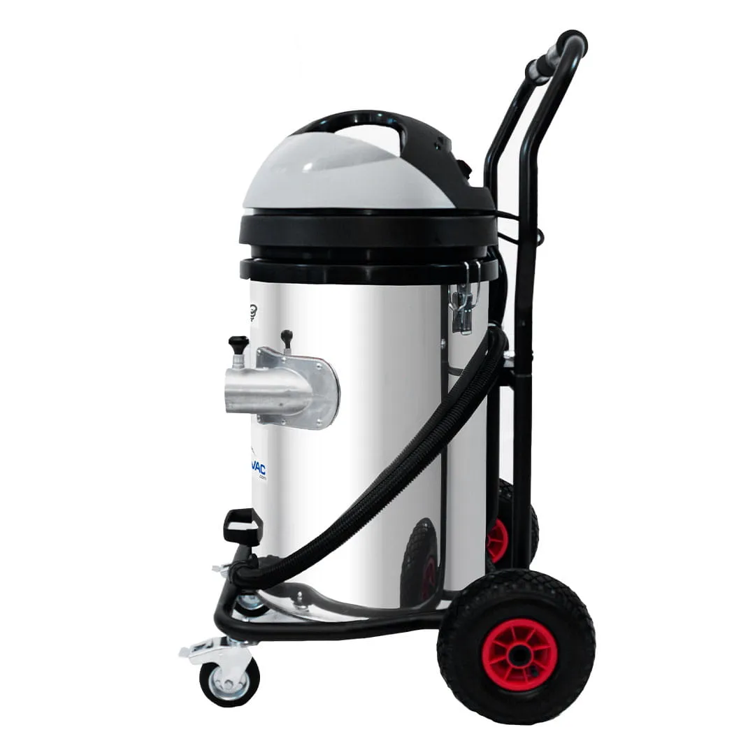 20 Gallon Cyclone II 3600W Stainless Steel Gutter Vacuum with 40 Foot Carbon Fiber Clamping Poles and Bag