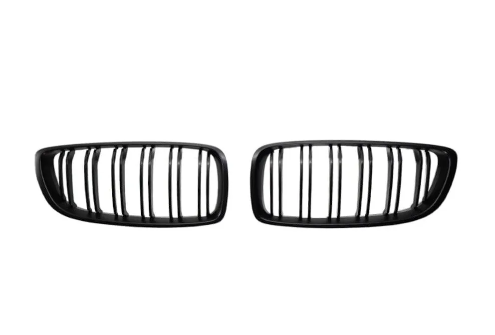 2014  BMW 4 Series (F32 / F33 / F36) M Inspired Dual Slat Kidney Grilles (Various Finishes) [Fits OEM F82 M4 & F80 M3]