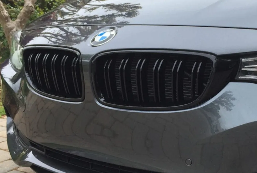 2014  BMW 4 Series (F32 / F33 / F36) M Inspired Dual Slat Kidney Grilles (Various Finishes) [Fits OEM F82 M4 & F80 M3]