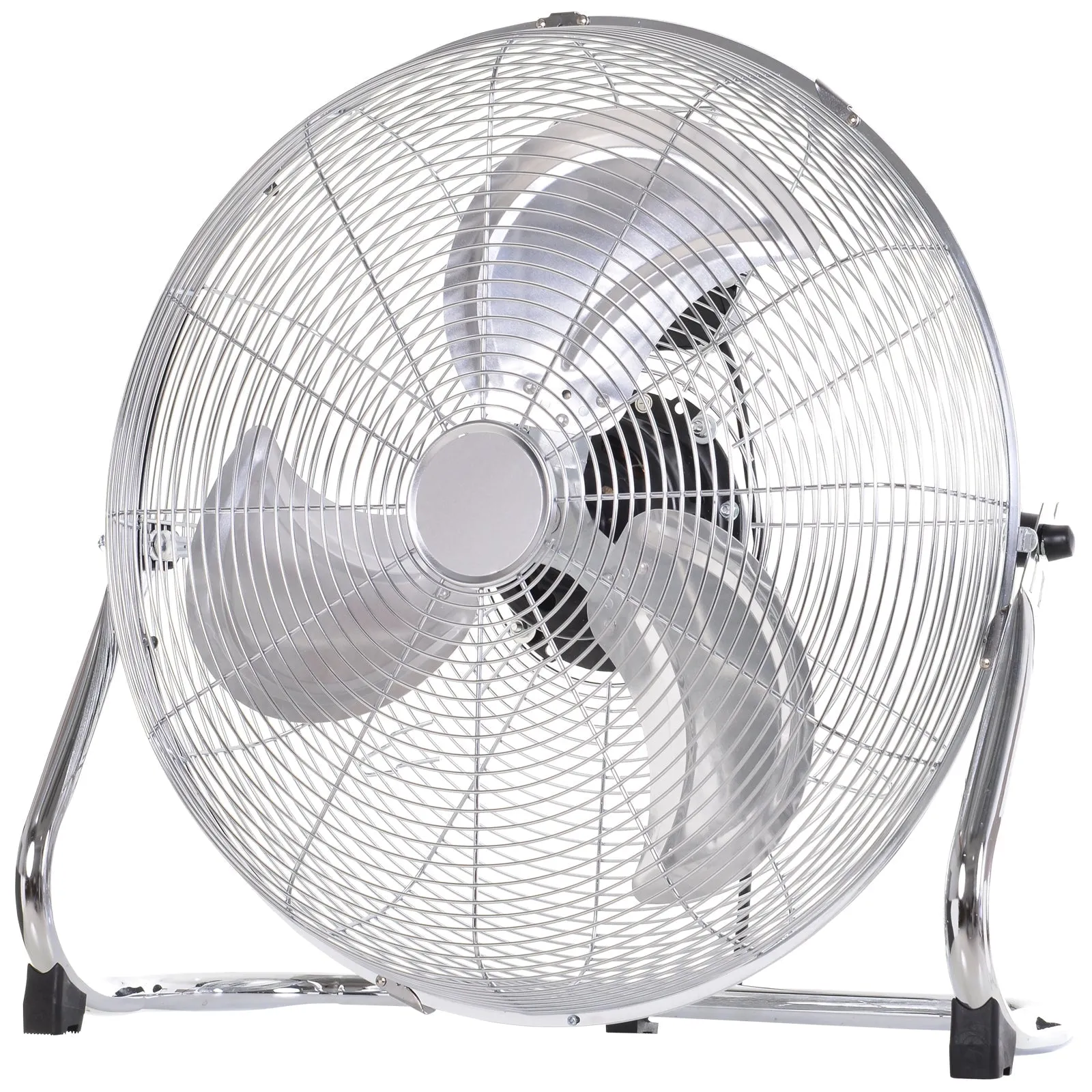 20" Chrome Metal Floor Fan with Tilting