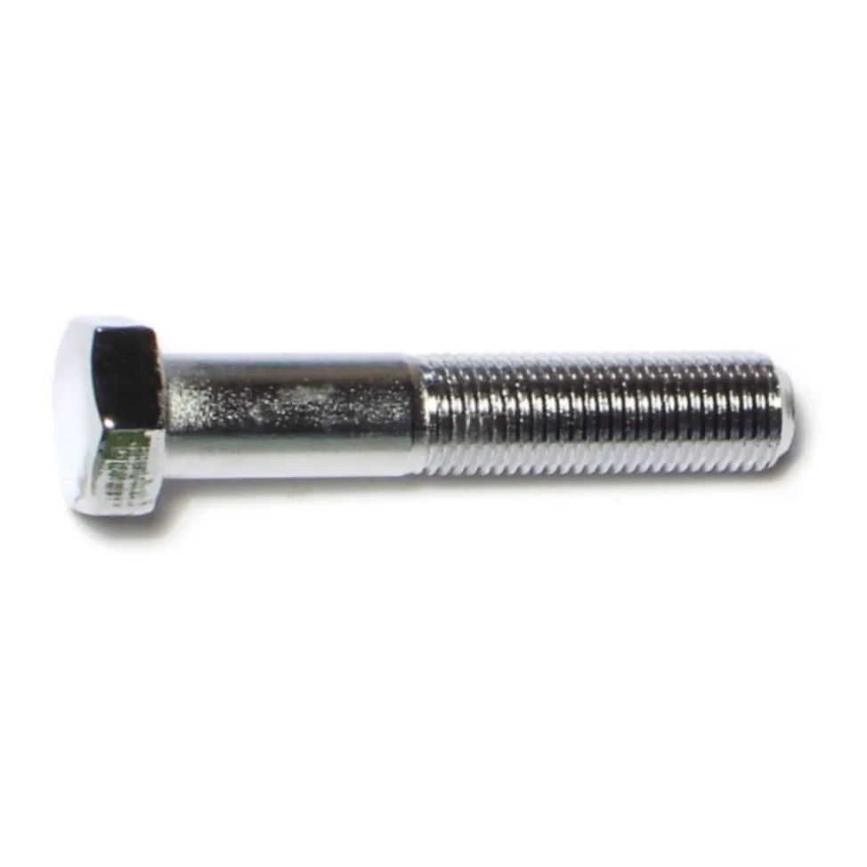 3/8"-24 x 2" Chrome Plated Grade 5 Steel Fine Thread Hex Cap Screws (10 pcs.)