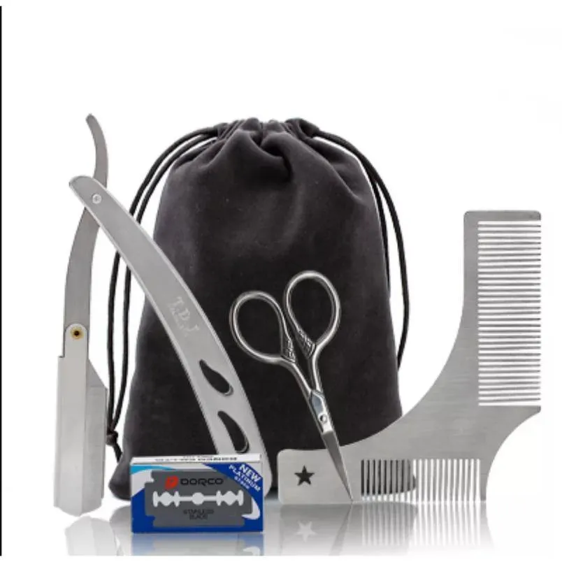 3pc Beard Grooming Kit w/replacement blades