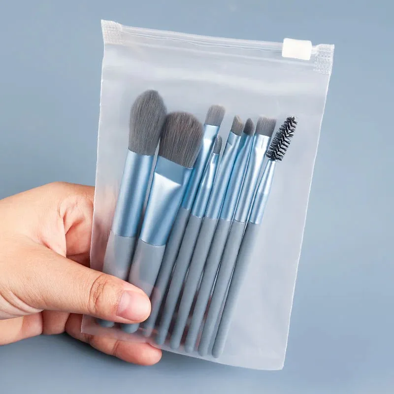 8 Pieces Travel Essential Mini Makeup Tool Brush Sets