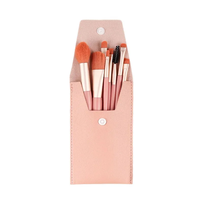 8 Pieces Travel Essential Mini Makeup Tool Brush Sets