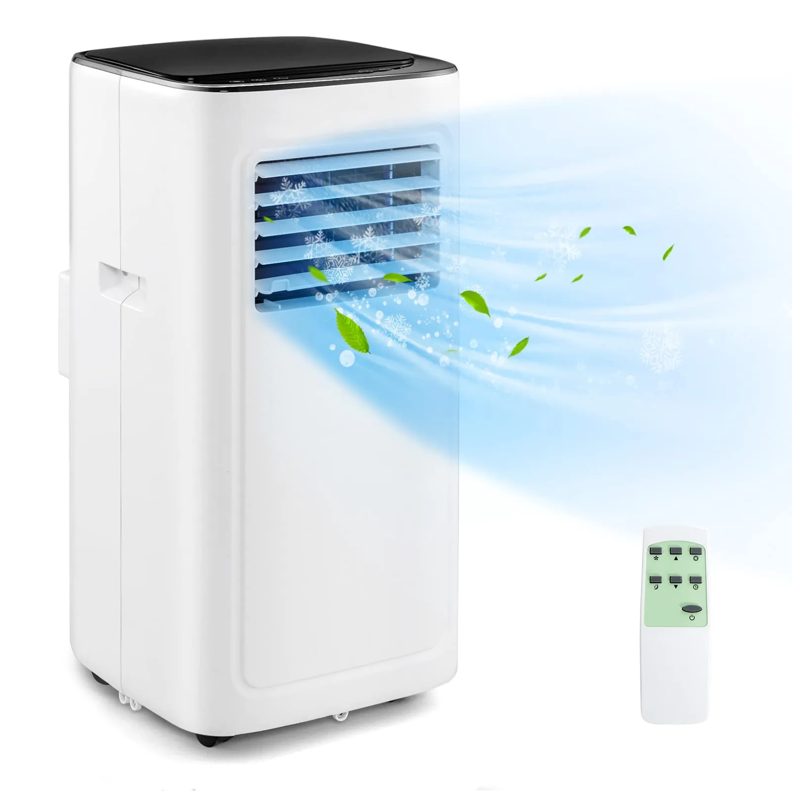 9000 BTU Portable Air Conditioner, 3-in-1 AC Cooling Unit with Remote Control, Dehumidifier, 24H Timer