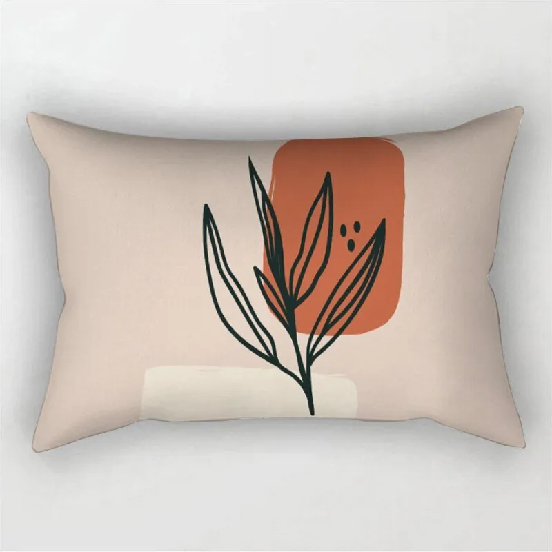 Abstract Leaf Plant Pattern Sofa Pillowcase