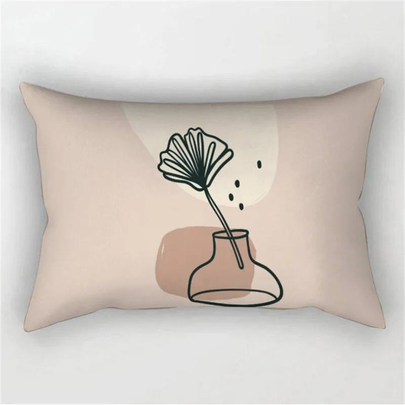 Abstract Leaf Plant Pattern Sofa Pillowcase