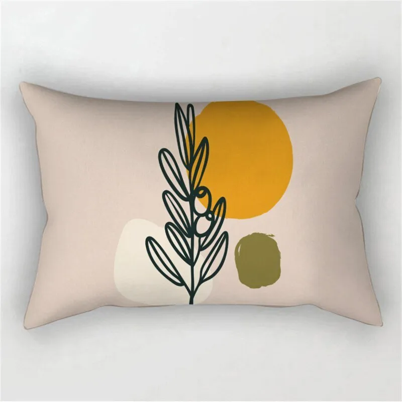 Abstract Leaf Plant Pattern Sofa Pillowcase