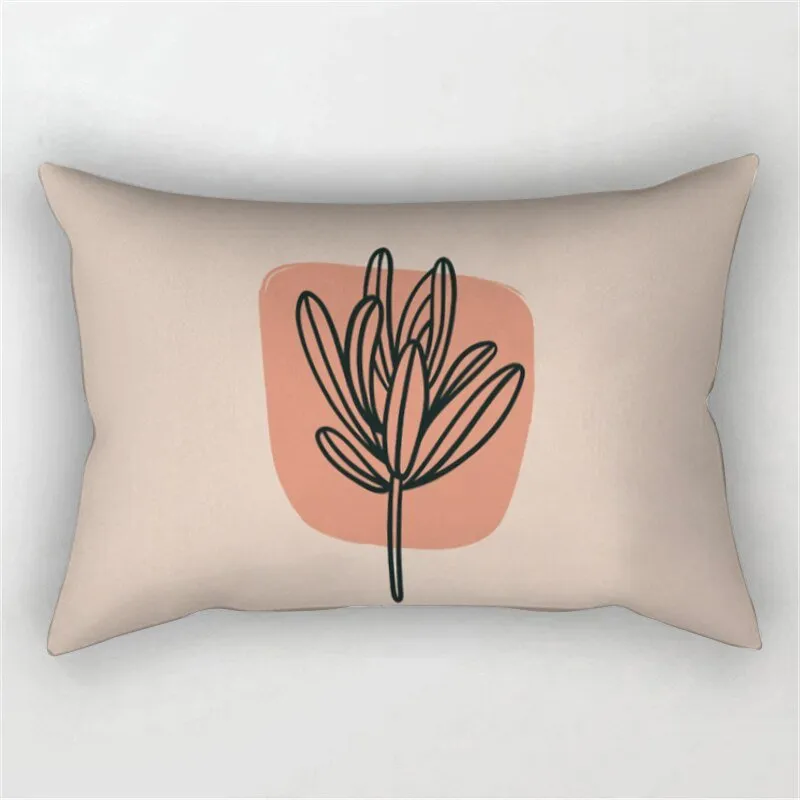 Abstract Leaf Plant Pattern Sofa Pillowcase