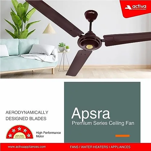 ACTIVA 1200 MM HIGH SPEED 390 RPM BEE APPROVED APSRA CEILING FAN BROWN 2 Years Warranty