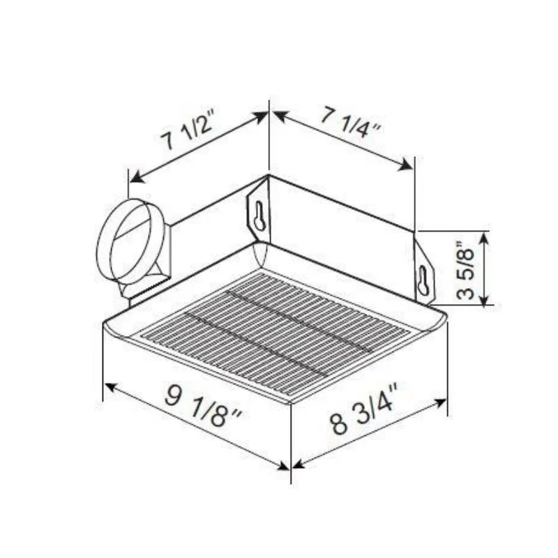 Aeropure Contractor Value Series CP70-S Slim Fit Ceiling/Wall Bathroom Exhaust Fan, 6-Pack