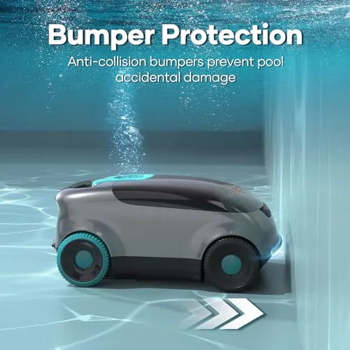 AIPER Cordless Robotic Pool Cleaner, Pool Vacuum for Above Ground Pool with Advanced Filtration, Tri-Motor & LED Indicator, ldeal for Above-Ground Pools Up to 33 FT in Length (Last 130 Mins)