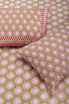 Alice Jaal Pink Cotton  Bedsheet