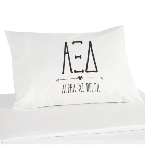 Alpha Xi Delta Boho Greek Letters and Name Pillowcase