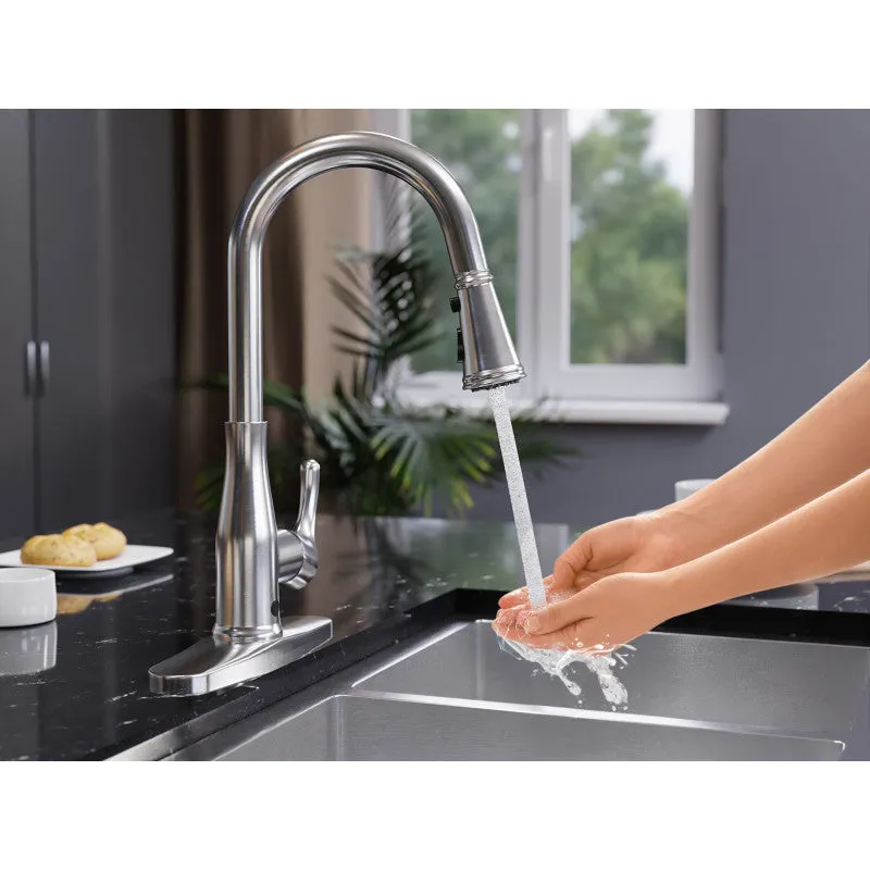 ANZZI Sifo Hands Free Touchless 1-Handle Pull-Down Sprayer Kitchen Faucet with Motion Sense and Fan Sprayer