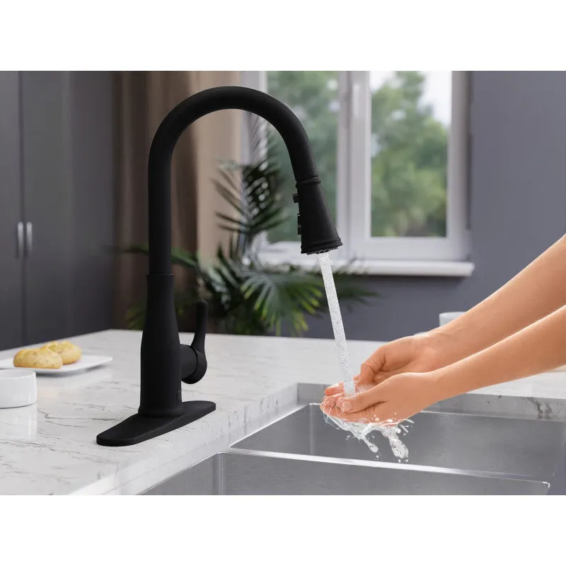 ANZZI Sifo Hands Free Touchless 1-Handle Pull-Down Sprayer Kitchen Faucet with Motion Sense and Fan Sprayer