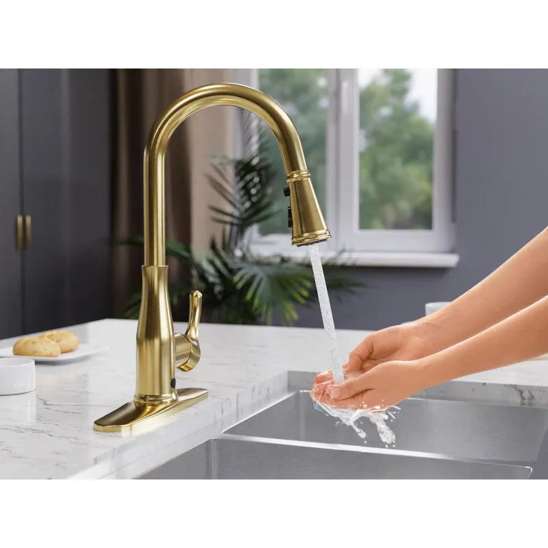 ANZZI Sifo Hands Free Touchless 1-Handle Pull-Down Sprayer Kitchen Faucet with Motion Sense and Fan Sprayer