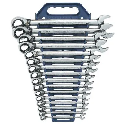 Apex Tool Group 12 Pc Reversible Combination Ratcheting Wrench Sets, 12 Point, Metric, 9620N