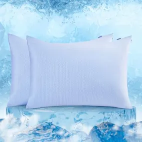 Arc-Chill Cooling Pillow Cases for Hot Sleeper and Night Sweat with PCM Print Wick Moisture 2 Pack