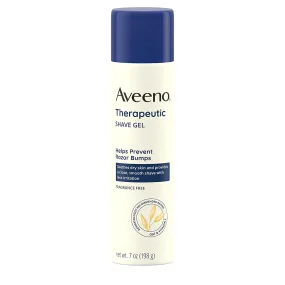 Aveeno Therapeutic Shave Gel with Oat for Dry Skin 7 Oz