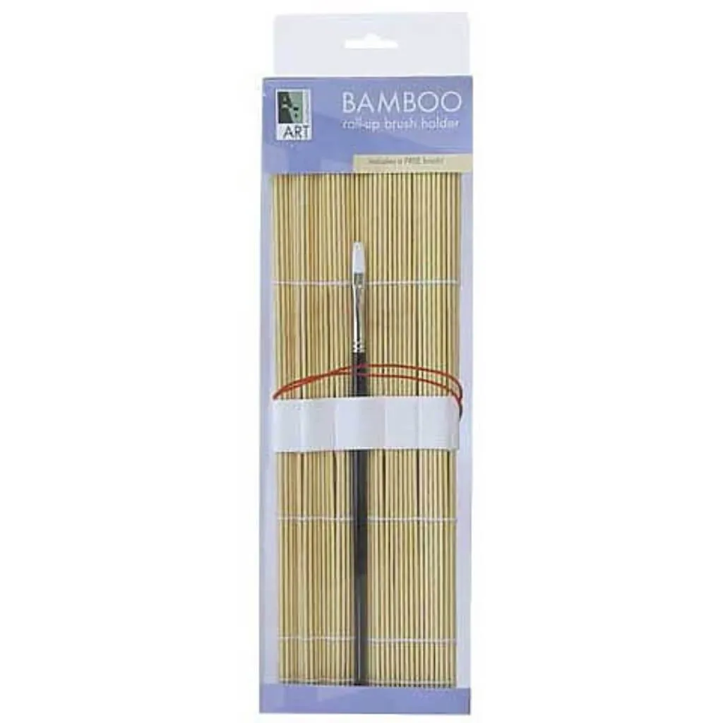 Bamboo Roll Up Brush Holder