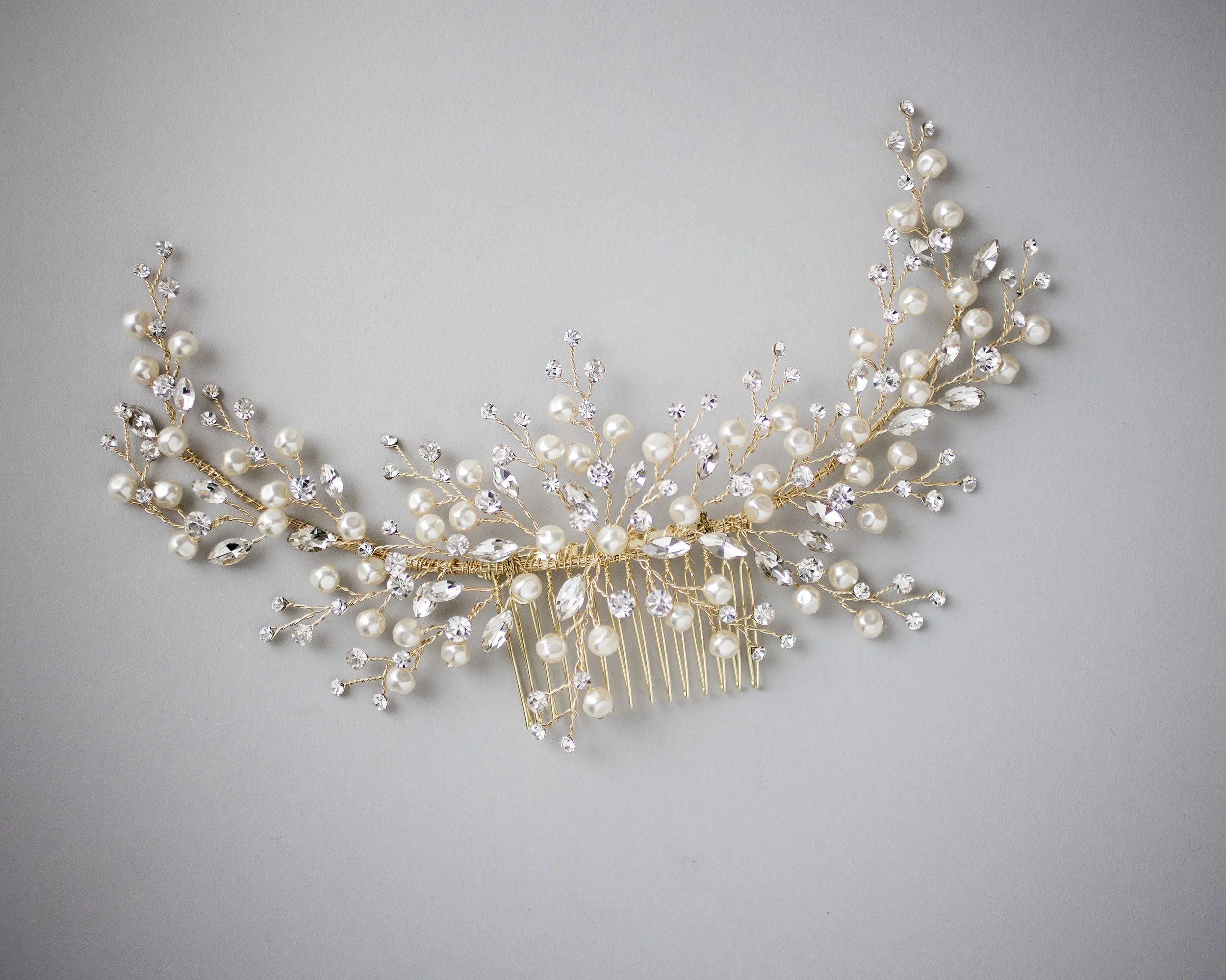 Baroque Pearls and Crystals Bridal Headpiece