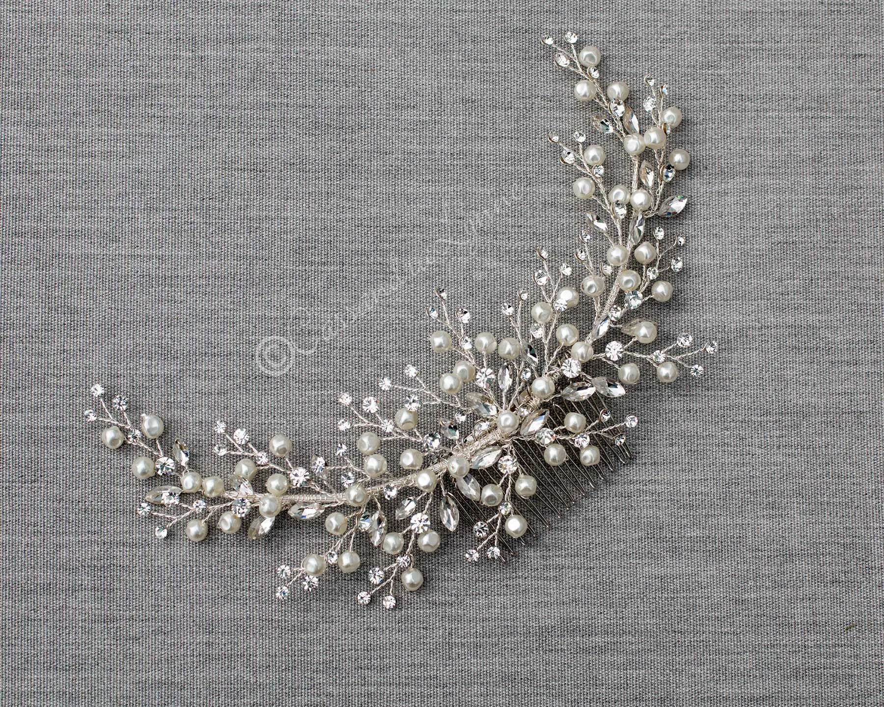 Baroque Pearls and Crystals Bridal Headpiece