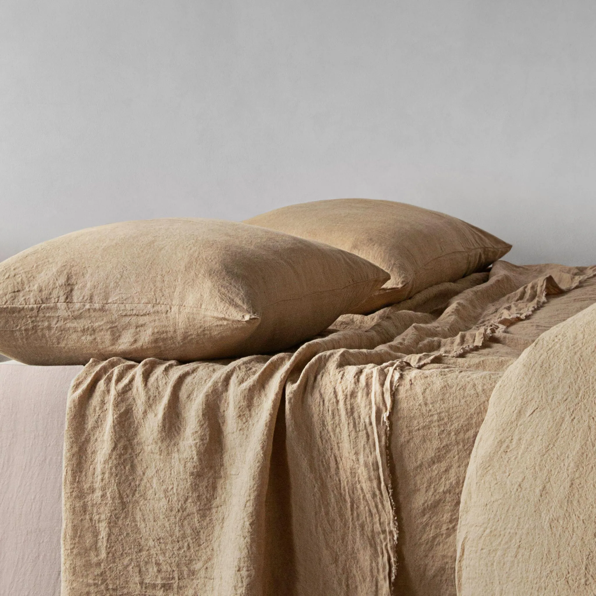 Basix Linen Pillowcase - Carmel