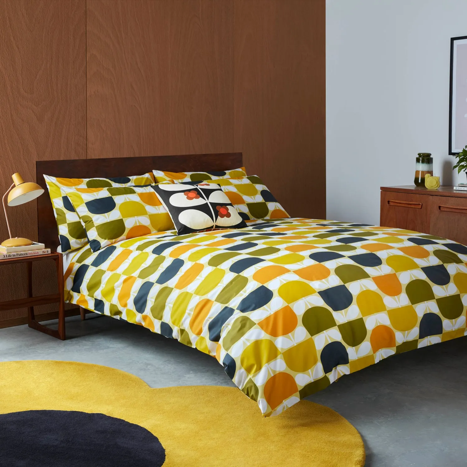 Block Stem Bed Linen Set - Lemon