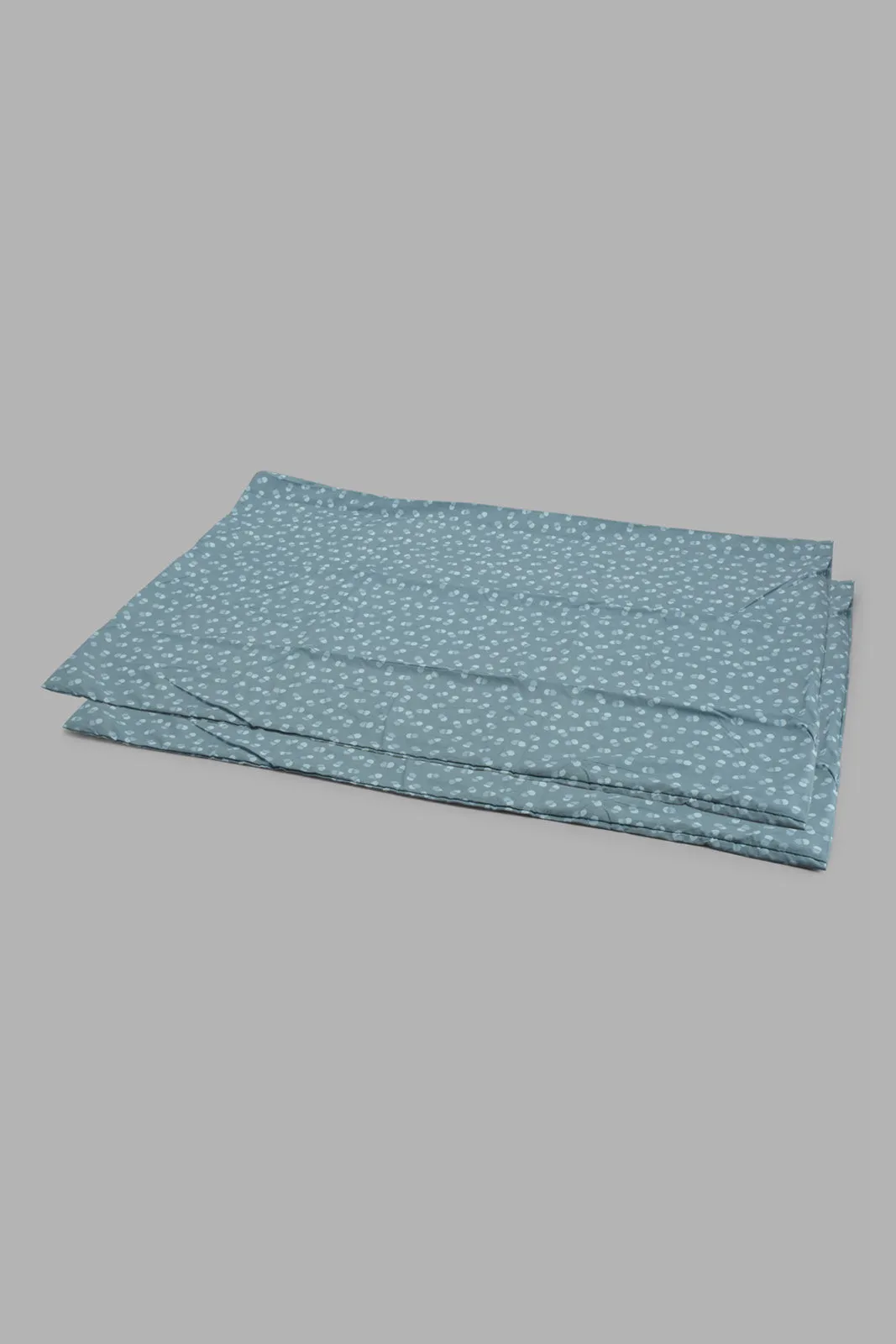 Blue Printed Flat Sheet Set King Size (3 Piece)