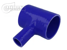 BOOST Products Silicone T-piece Adapter 54mm (2-1/8") ID / 25mm (1") Branch ID / Blue