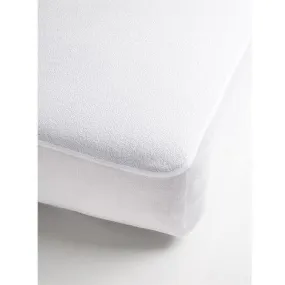 Brolly Sheet - Mattress Protector Waterproof Towelling - Fitted Single Bed