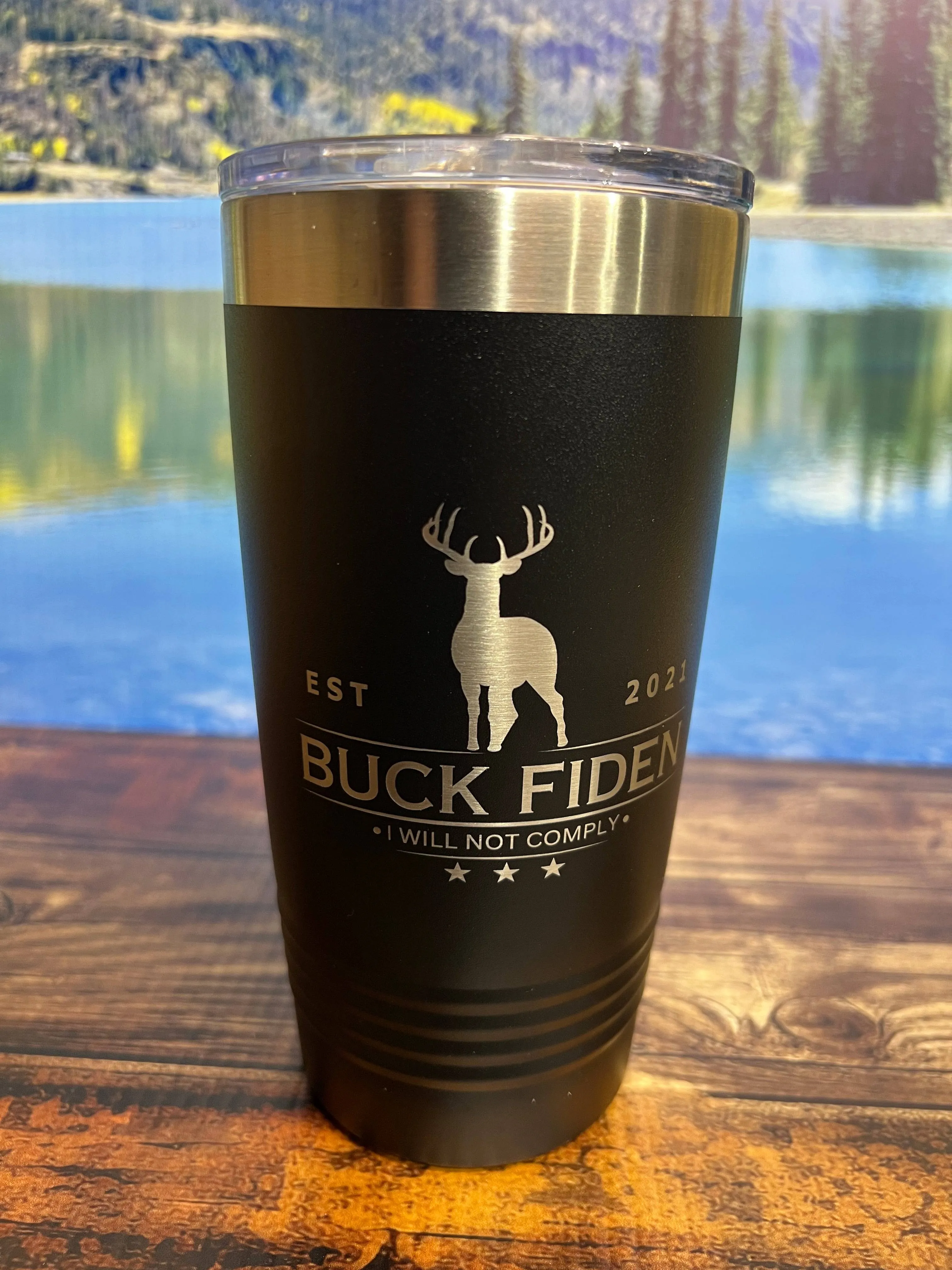 Buck Fiden 20 oz Tumbler Polar Camel Stainless Steel Tumbler with Slider Lid and Custom Engraving