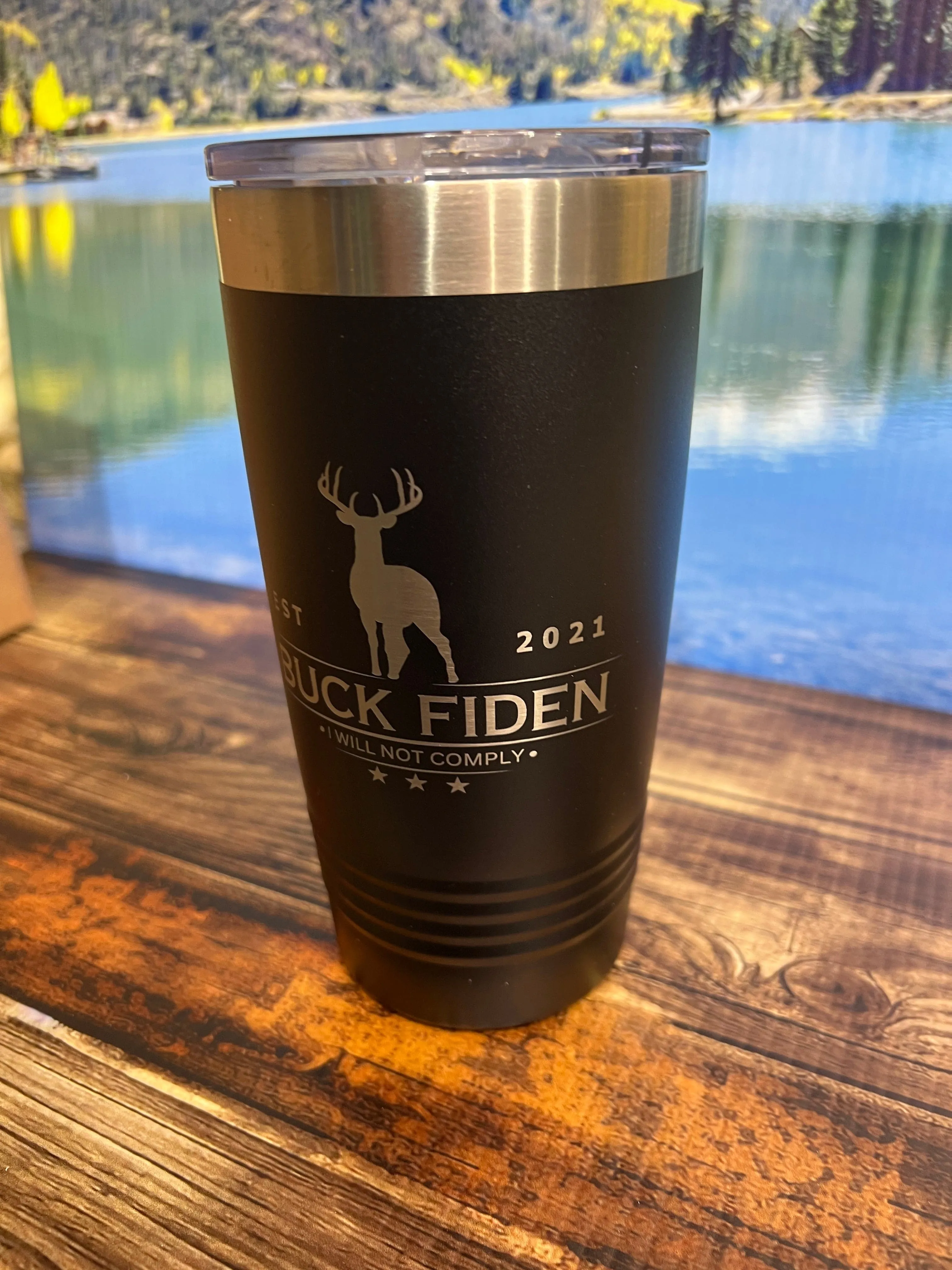 Buck Fiden 20 oz Tumbler Polar Camel Stainless Steel Tumbler with Slider Lid and Custom Engraving