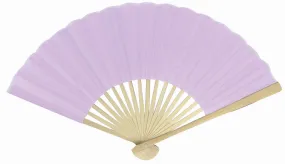 BULK PACK (50) 9" Lavender Silk Hand Fans for Weddings