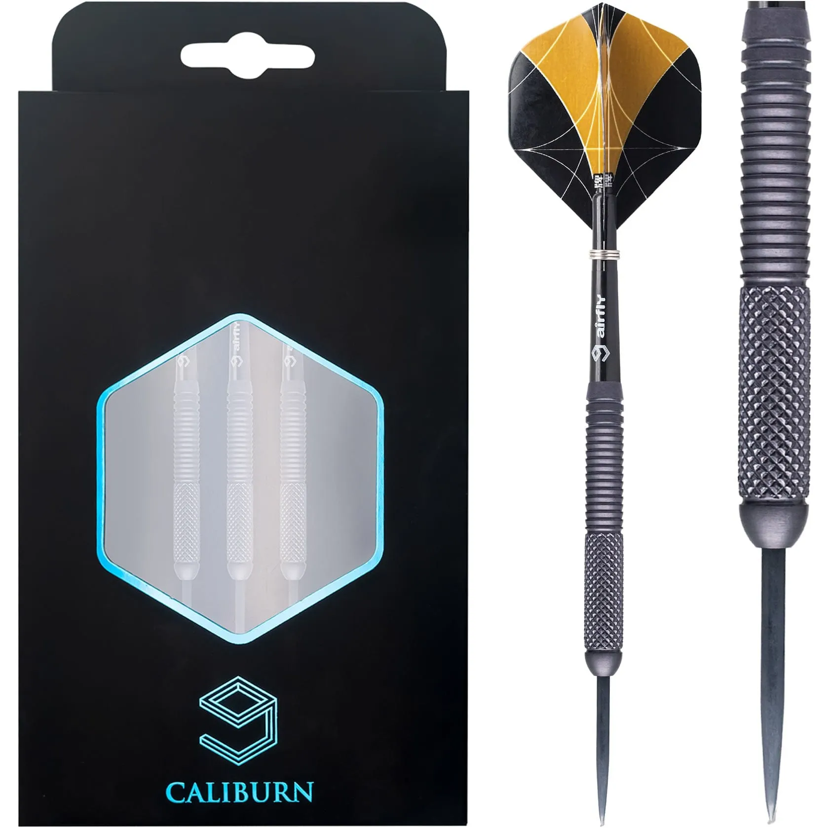 *Caliburn Marshal Darts - Steel Tip - 90% - M2 - Black Titanium