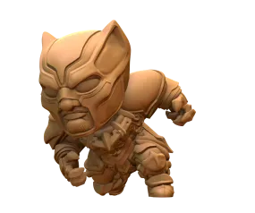 Capsule Chibi - Black Panther Knight (Crouching)