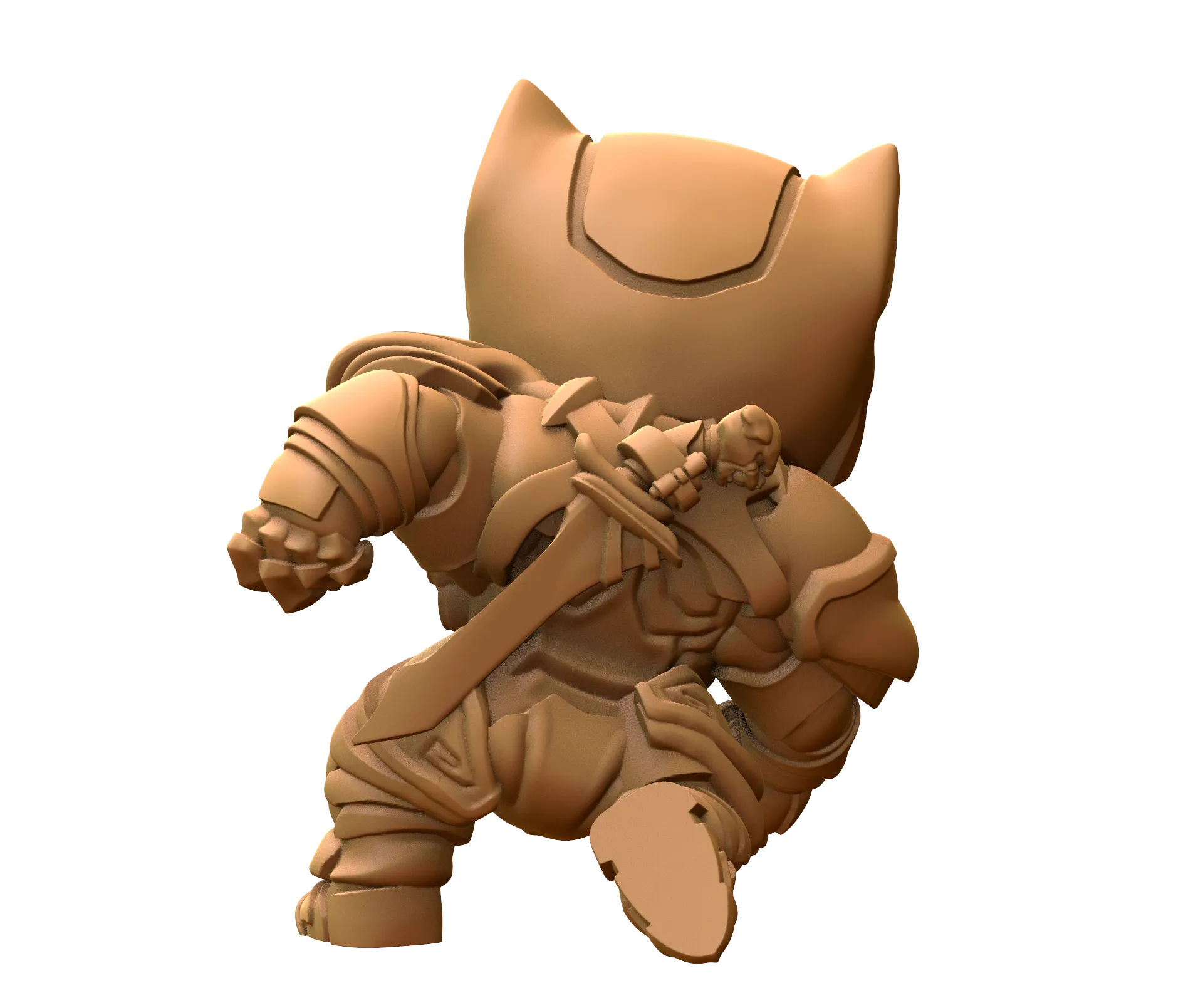 Capsule Chibi - Black Panther Knight (Crouching)