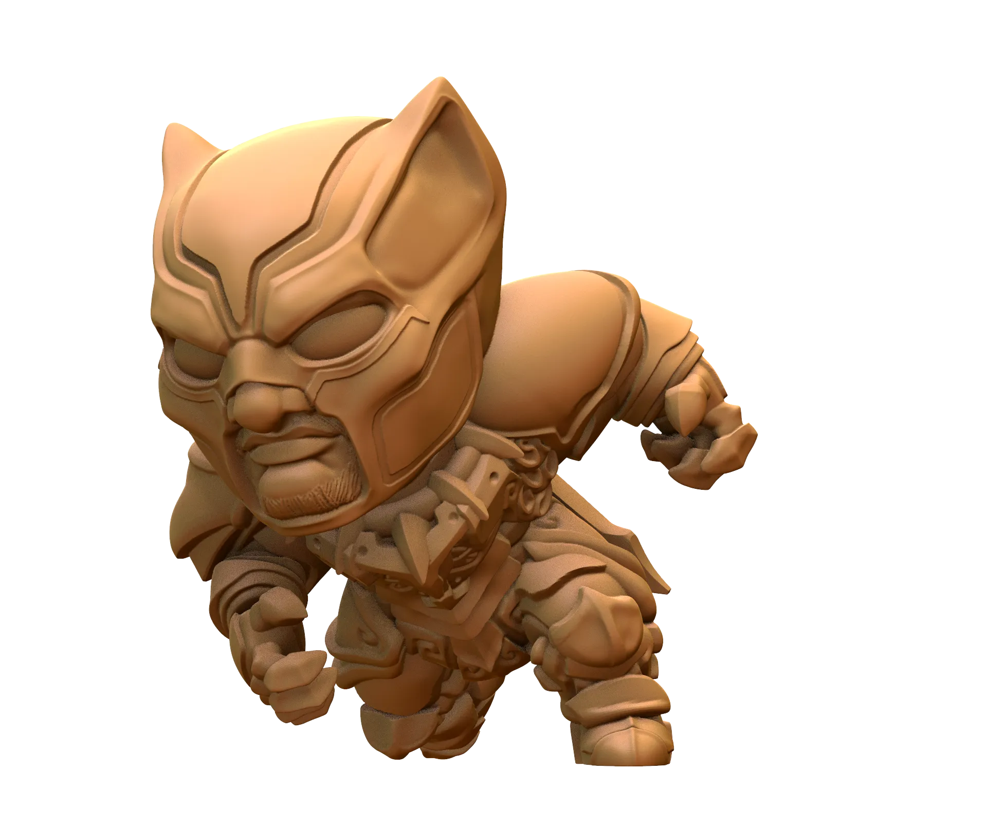 Capsule Chibi - Black Panther Knight (Crouching)