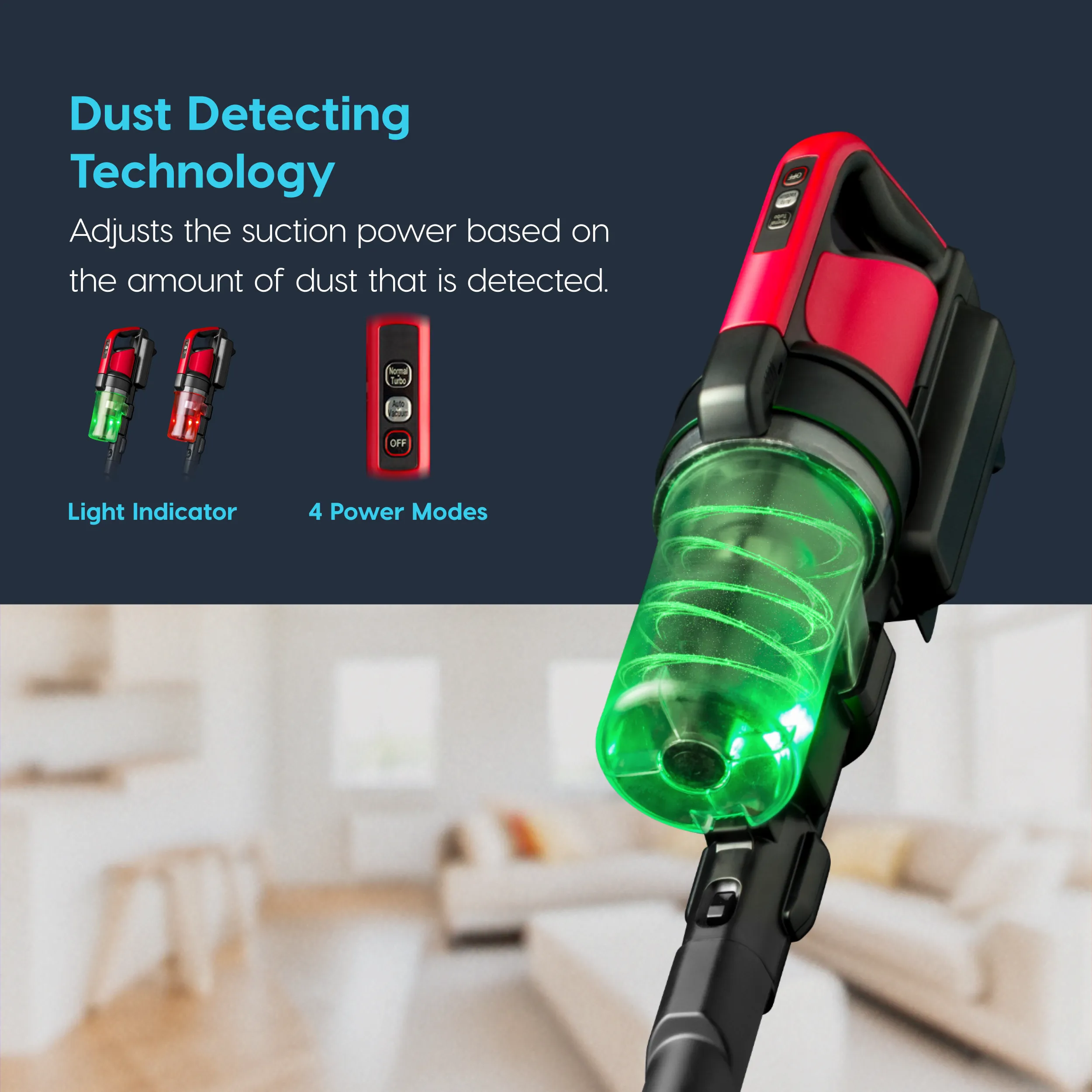 Cordless Stick Vacuum Cleaner - 24oz Dust Cup