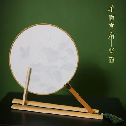 Cotton And Linen Hand-made Bamboo Bone Classical Chinese Fan Single Side 102