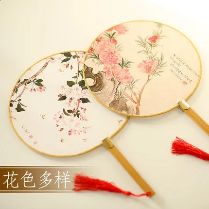 Cotton And Linen Hand-made Bamboo Bone Classical Chinese Fan Single Side 102