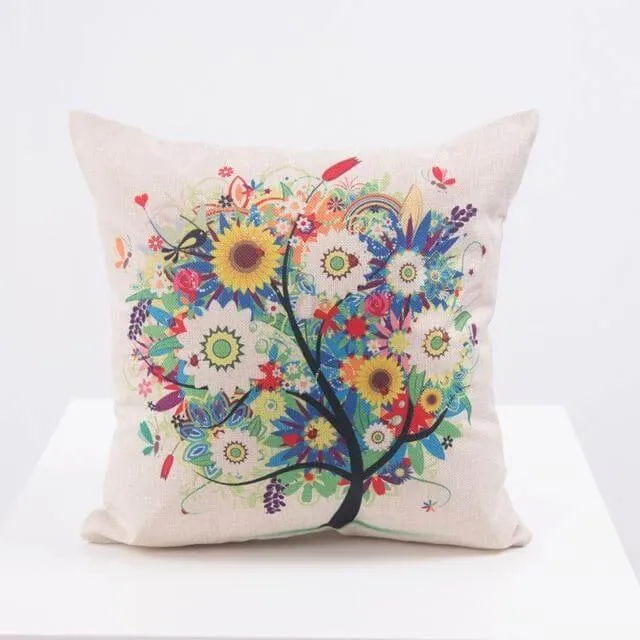 Decorative Tree Printed Home Cute Pillow Cases