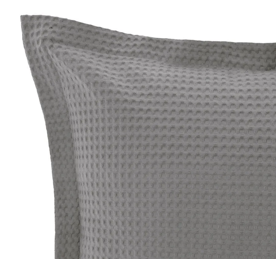 Deluxe Waffle European Pillowcase Silver