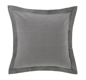 Deluxe Waffle European Pillowcase Silver