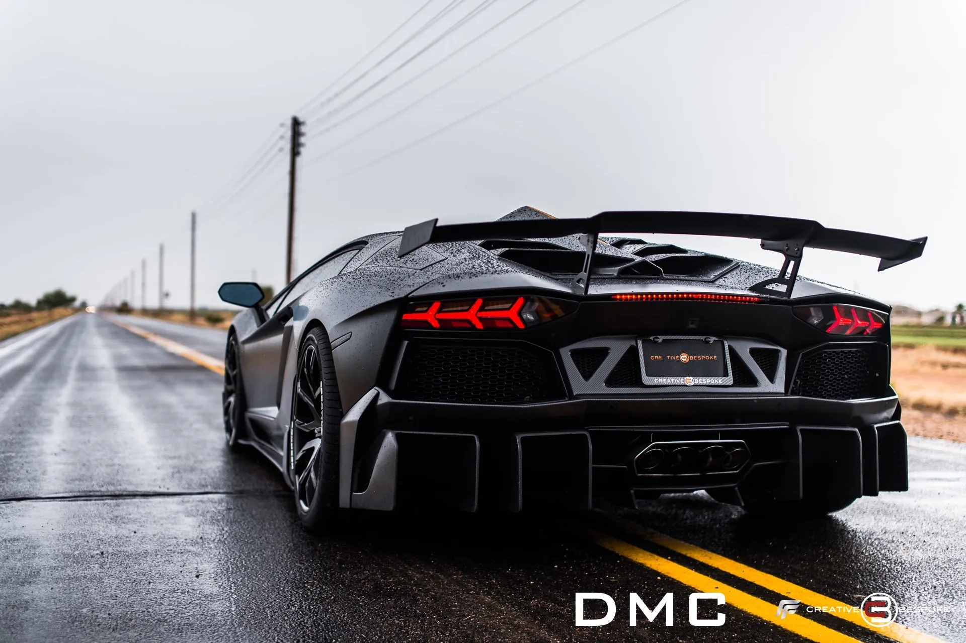 DMC Lamborghini Aventador Edizione GT Carbon Fiber Rear Bumper & Diffuser: E-GT Style fits OEM LP700 LP740 LP750 S / SV / SVJ Coupe & Roadster