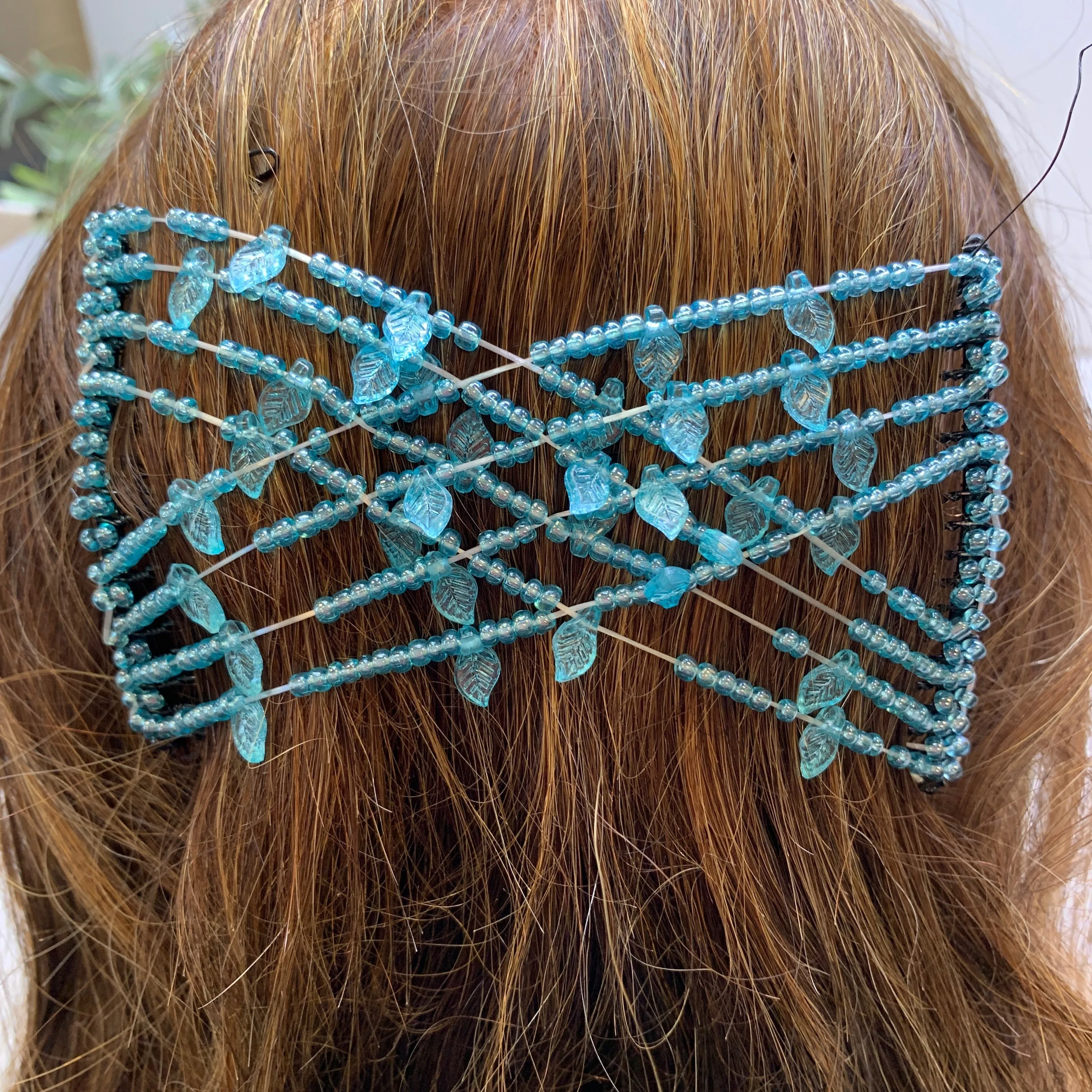 Elastic Beaded Hair Combs