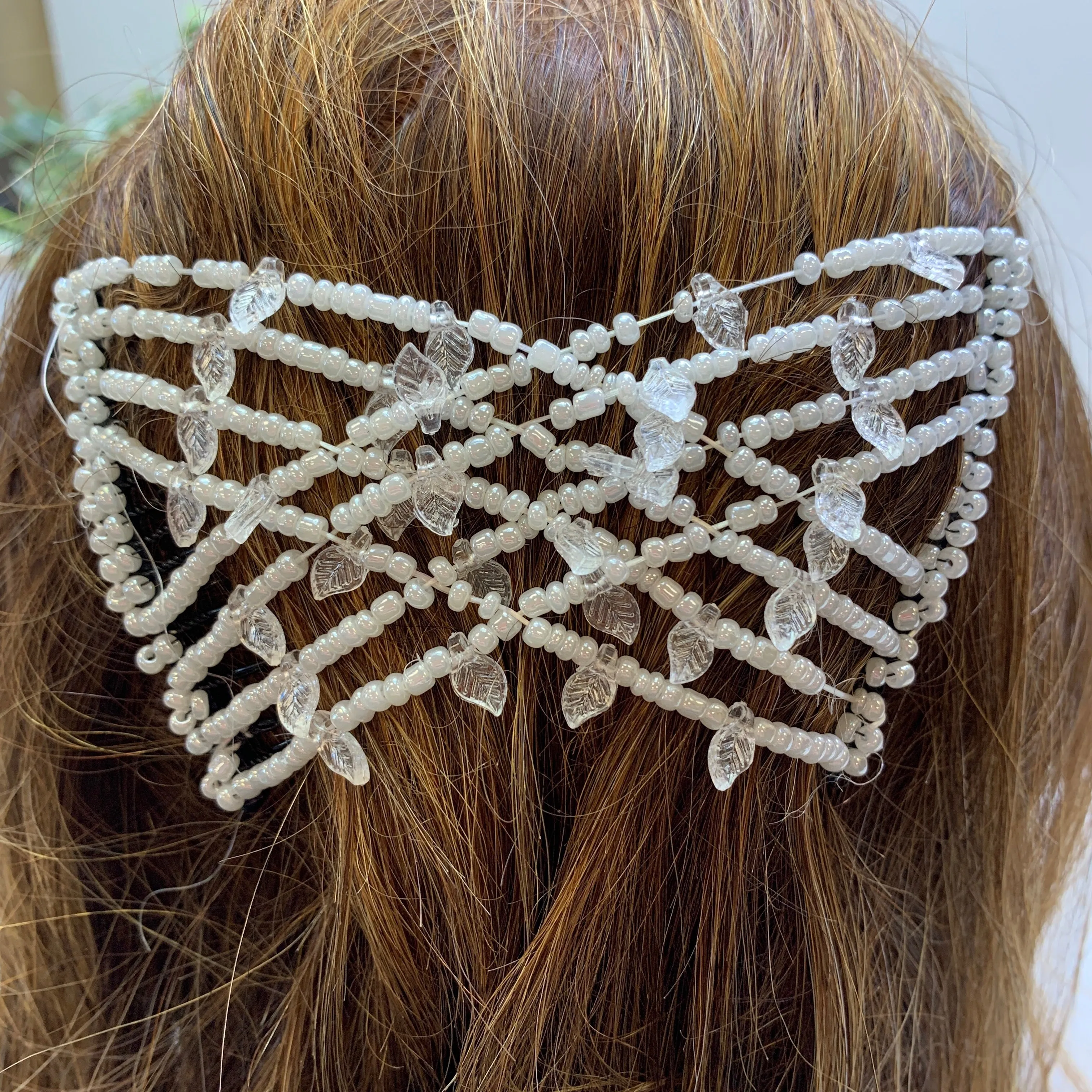 Elastic Beaded Hair Combs