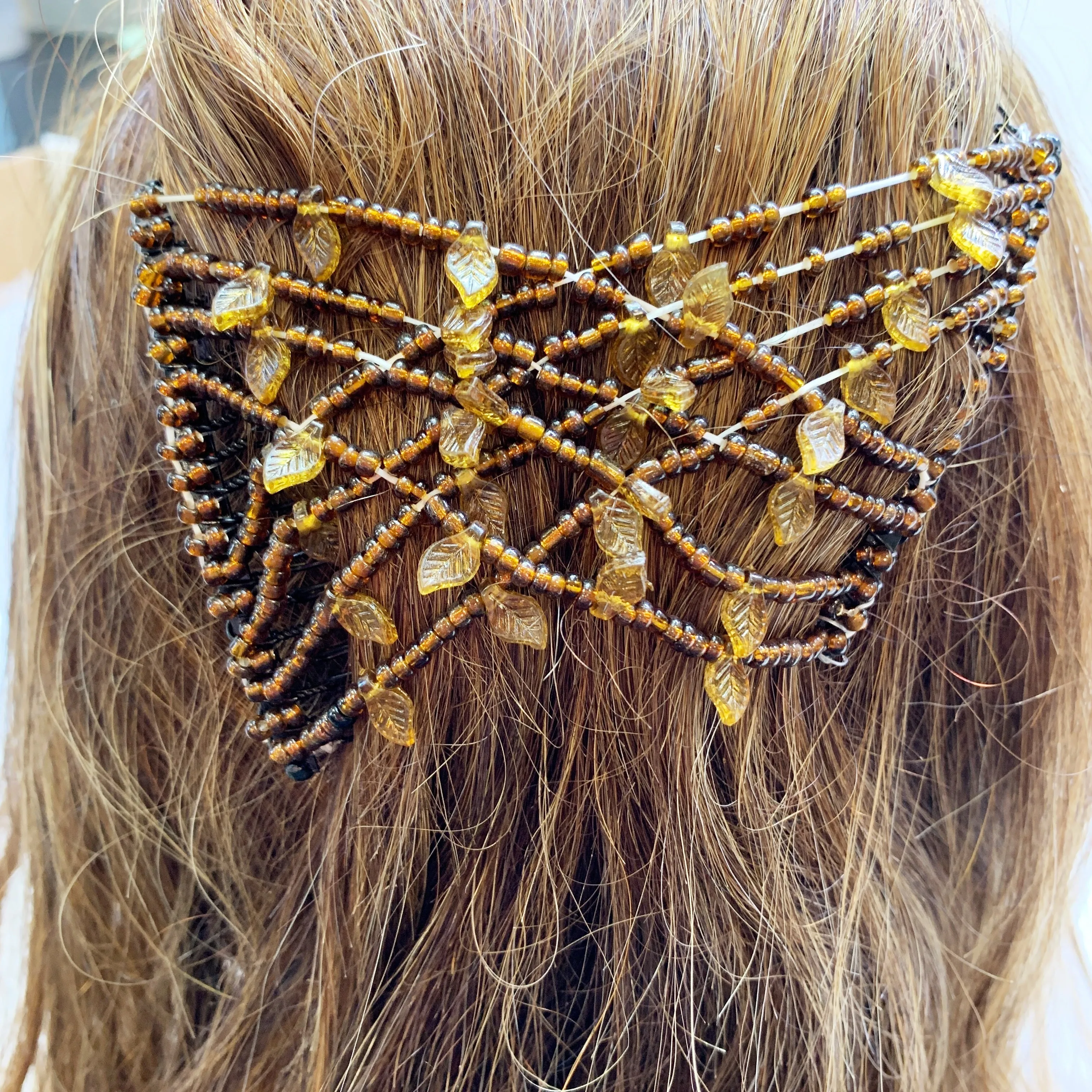 Elastic Beaded Hair Combs